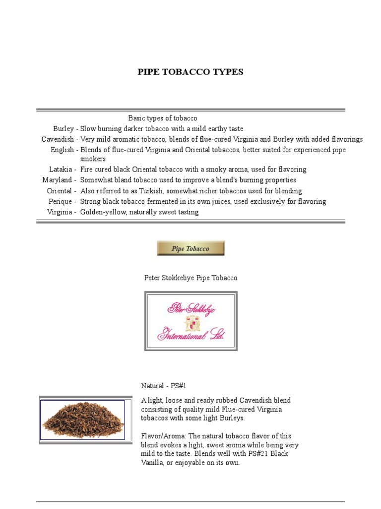 Pipe Tobacco Types Tobacco Pipe Herbal And Fungal Stimulants