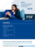Comportamiento de Inmuebles Nuevos y Usados en Colombia 2018