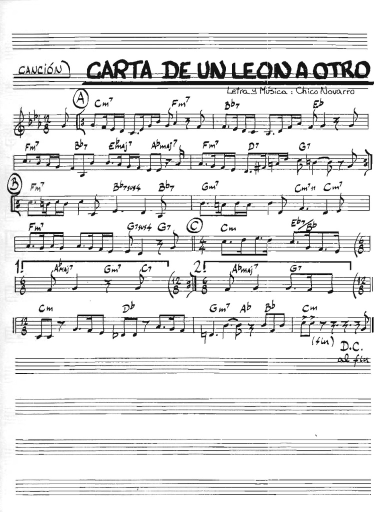 Carta de Un León A Otro (Chico Novarro) PDF