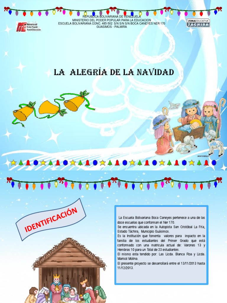 Proyecto "La Alegría de la Navidad" | PDF | Navidad | Escritura