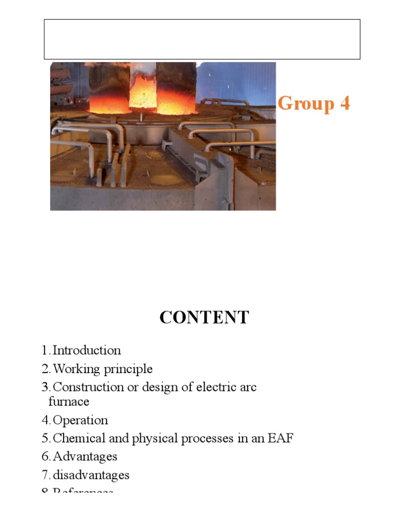 The Electric Arc Furnace PDF Steel Chemical Elements
