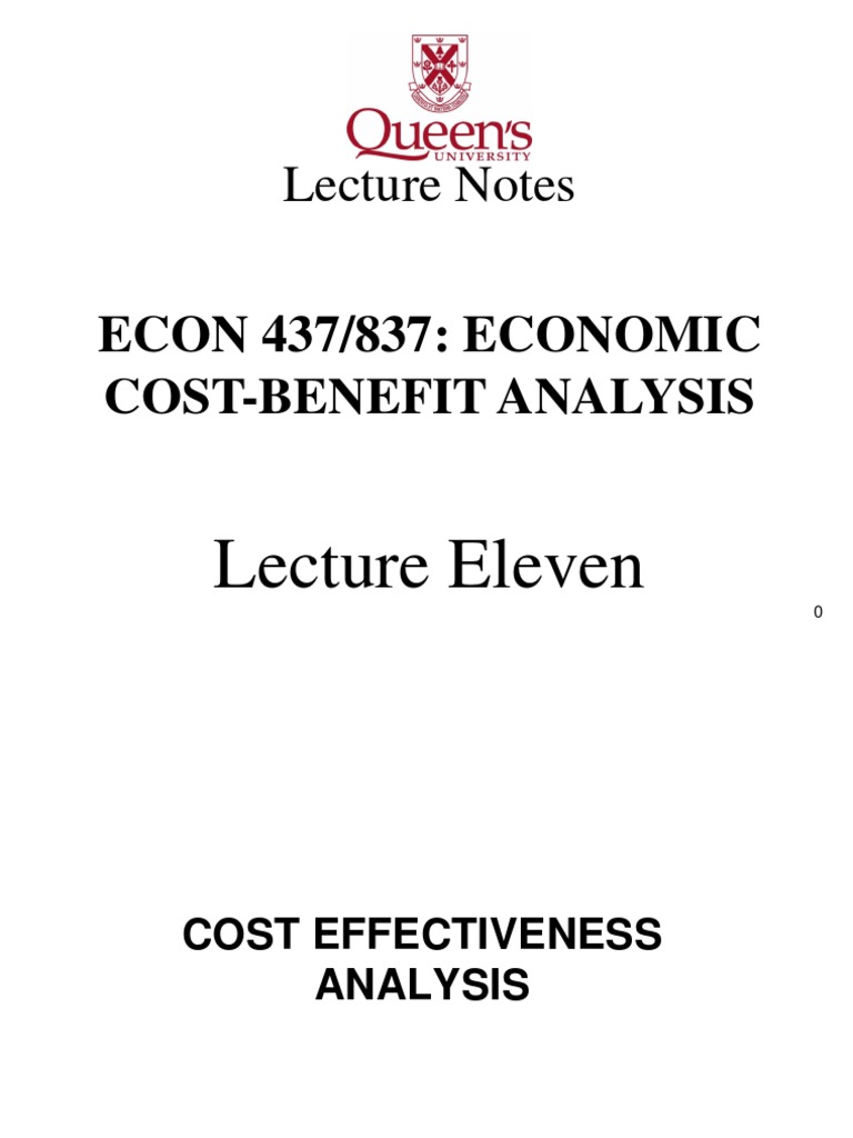 Cost Effectiveness Analysis Overview | PDF | Cost Effectiveness ...