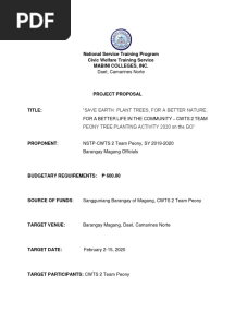 Tree Planting Project Proposal