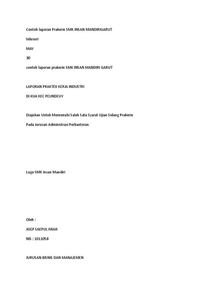 Contoh Laporan Wps Office