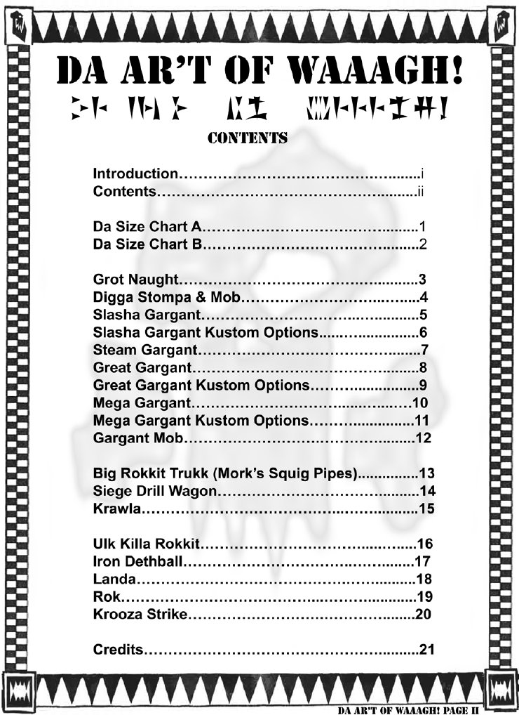 Da Art of Waaagh! Contents | PDF