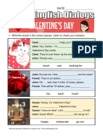 Basic English Dialogs Valentines Day