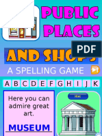 Public Places Shops 24 Slide Spelling Game CLT Communicative Language Teaching Resources Fun - 89167