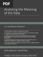 Analyzing The Meaning of The Data