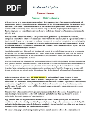bauman e la società liquida riassunto Zygmunt Bauman, società liquida e altro main image 0
