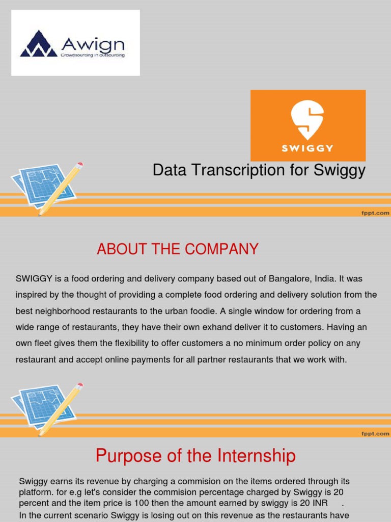 Swiggy Menu Transcription Internship Guide | PDF | Menu | Restaurants