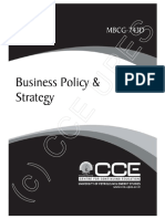 MBCG743D Business Policy and Startegy