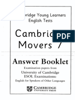 Cambridge English Tests. Movers 7. Answer Booklet - 2011 - 31p PDF