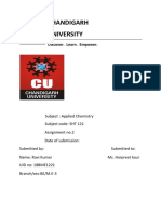 Chemistry Assignment No. 2 (18BME1221)