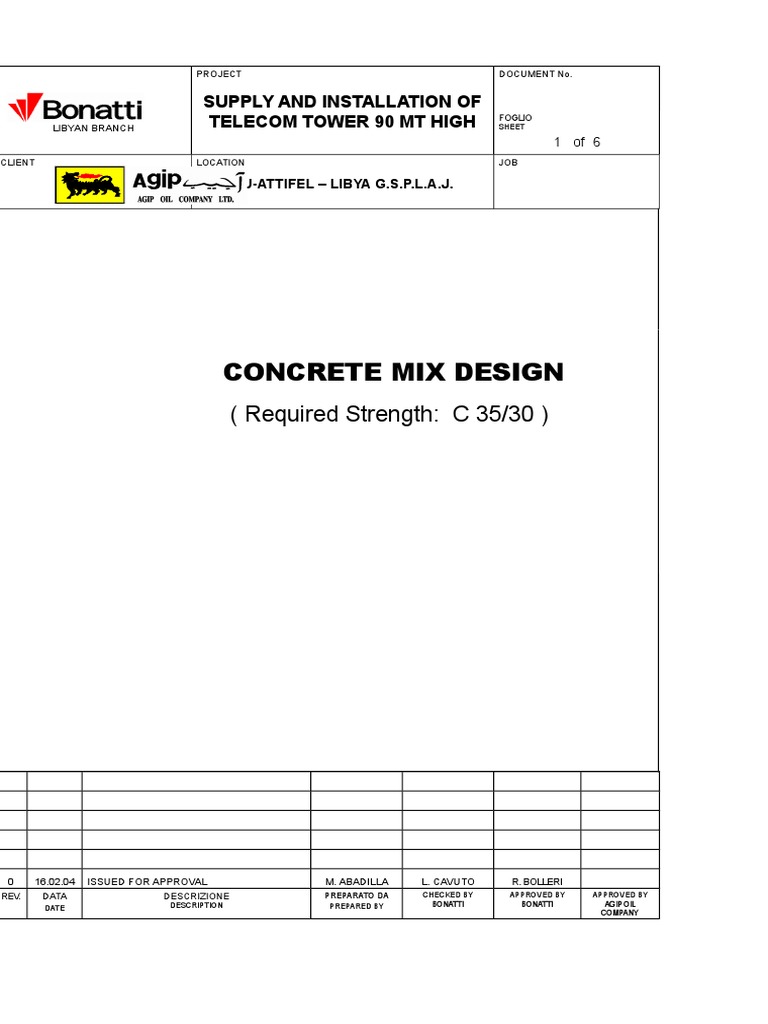 Concrete Mix Design PDF Construction Aggregate Concrete
