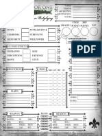 All for One - Character sheet