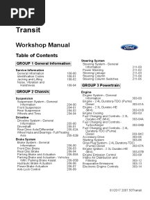 Ford Transit VM 2006-2013 Workshop Manual
