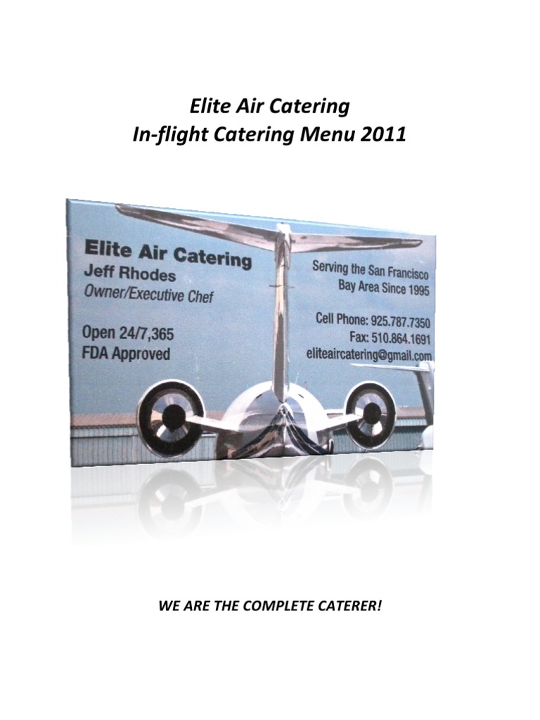 Elite In-Flight Catering Services | PDF | Salad | Food And Drink ...