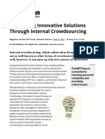Developing Innovative Solutions Through Internal Crowdsourcing
