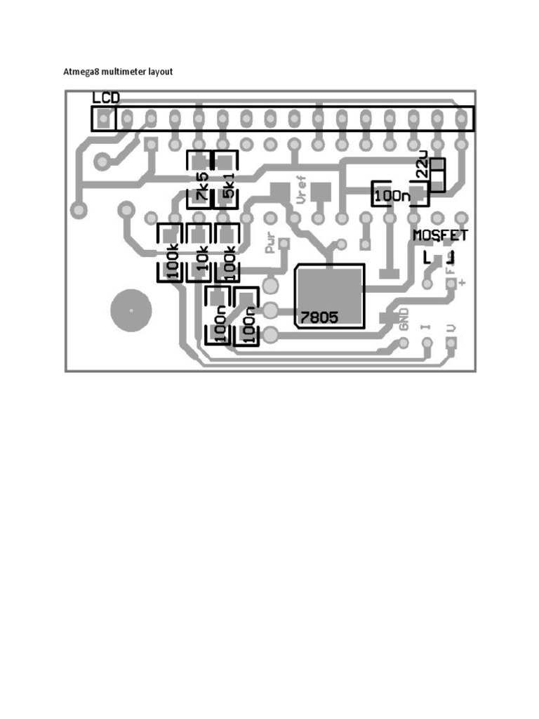 Atmega8 Multimeter Circuit Design | PDF