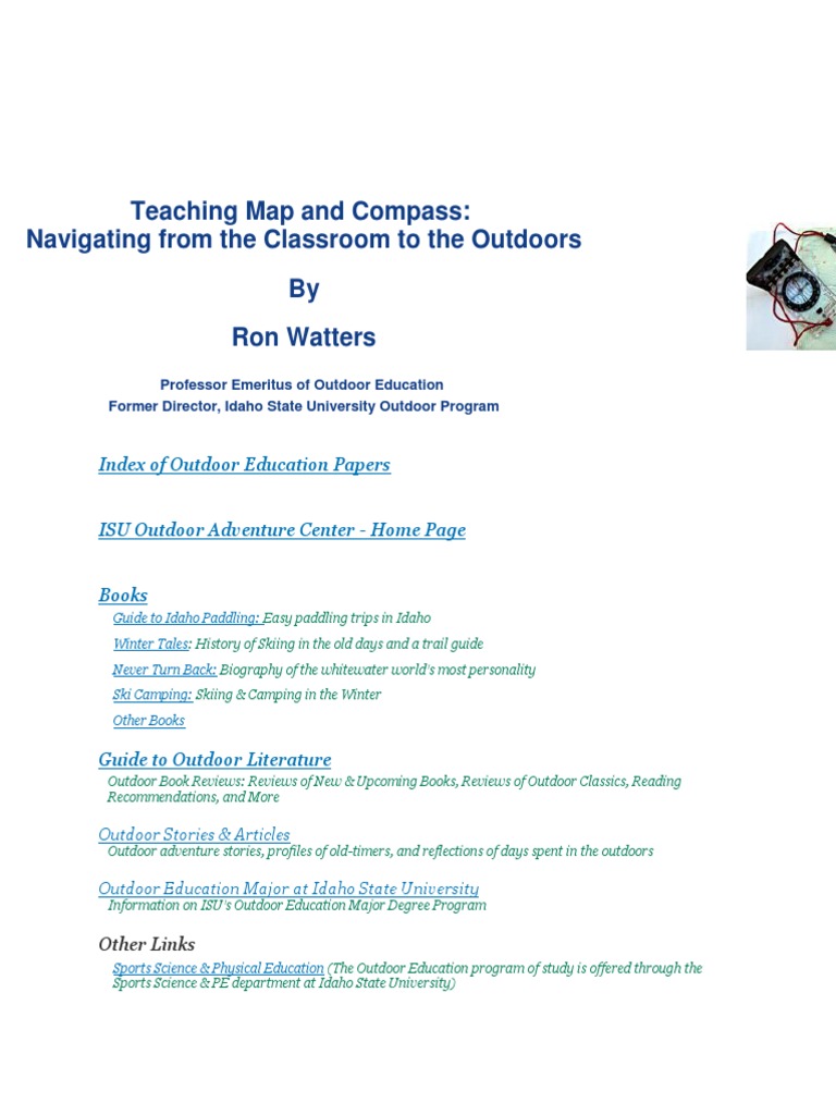 Teaching Map and Compass | PDF | Compass | Map
