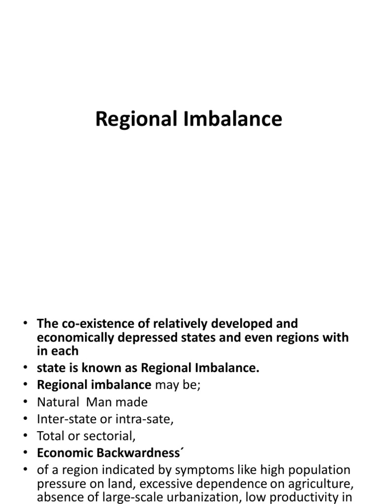 Regional Imbalance | PDF | Investing | Economic Growth