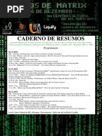caderno de Resumos 20 anos Matrix