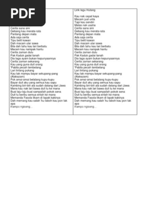Lirik Lagu Hutang Pdf