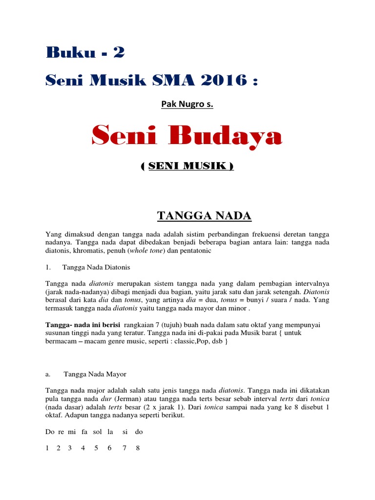 Seni Musik Untuk Sma Buku 2