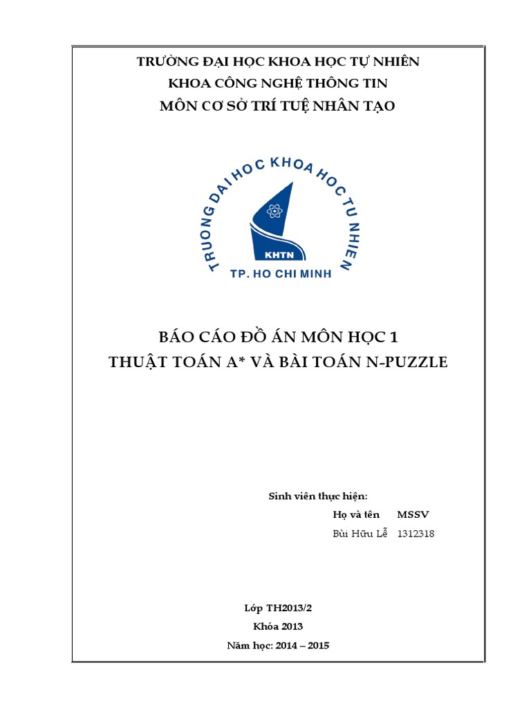 HCMUS - AI Course Report | PDF