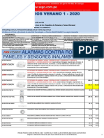 Lista de Precios VERANO 1 2020 ROBO E INCENDIO ORO Y MSRP PDF