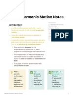 Simple Harmonic Motion Notes