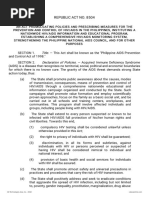 REPUBLIC ACT NO. 11166 (Philippine HIV and AIDS Policy Act) PDF | PDF ...