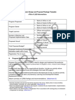 V E. L - D Program Design - Proposal Template