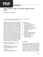 1 - Depth of Fixity of Piles in Clay Under Dynamic Lateral PDF