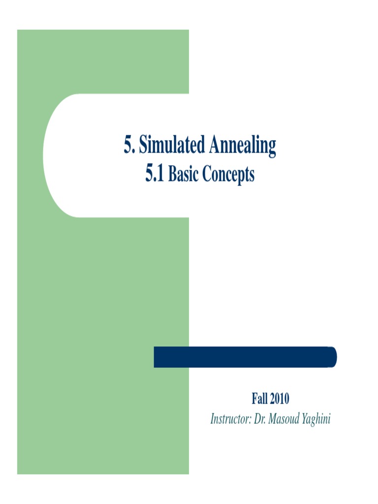 Introduction to Simulated Annealing | PDF | Mathematical Optimization ...