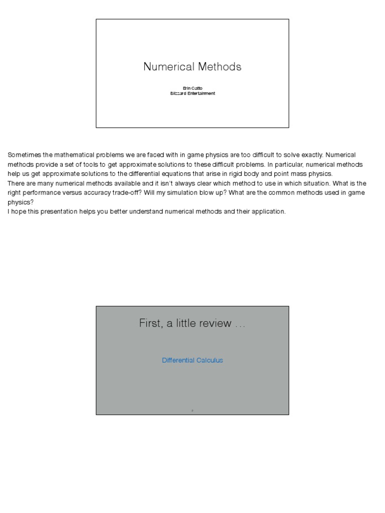 Numerical Methods in Game Physics | PDF | Eigenvalues And Eigenvectors ...
