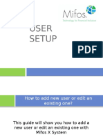 How To Set Up A User