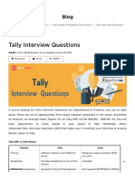 The Best Tally Interview Questions & Answers (UPDATED - 2019)