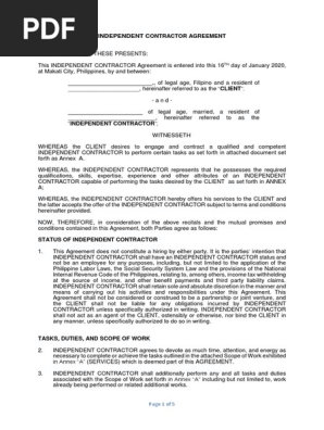 INDEPENDENT CONTRACTOR'S AGREEMENT_BLNK