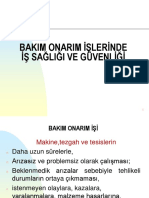 Bakim Onarim Islerinde Is Sagligi Ve Guvenligi