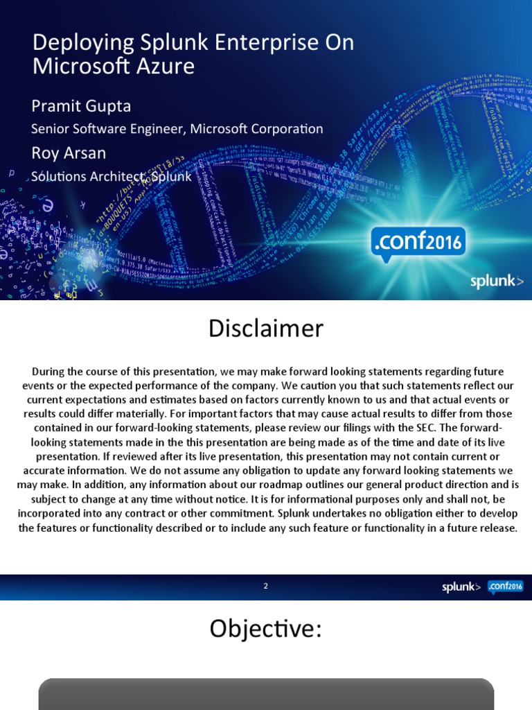 Deploying Splunk Enterprise On Microsoft Azure Cloud | PDF | Microsoft ...