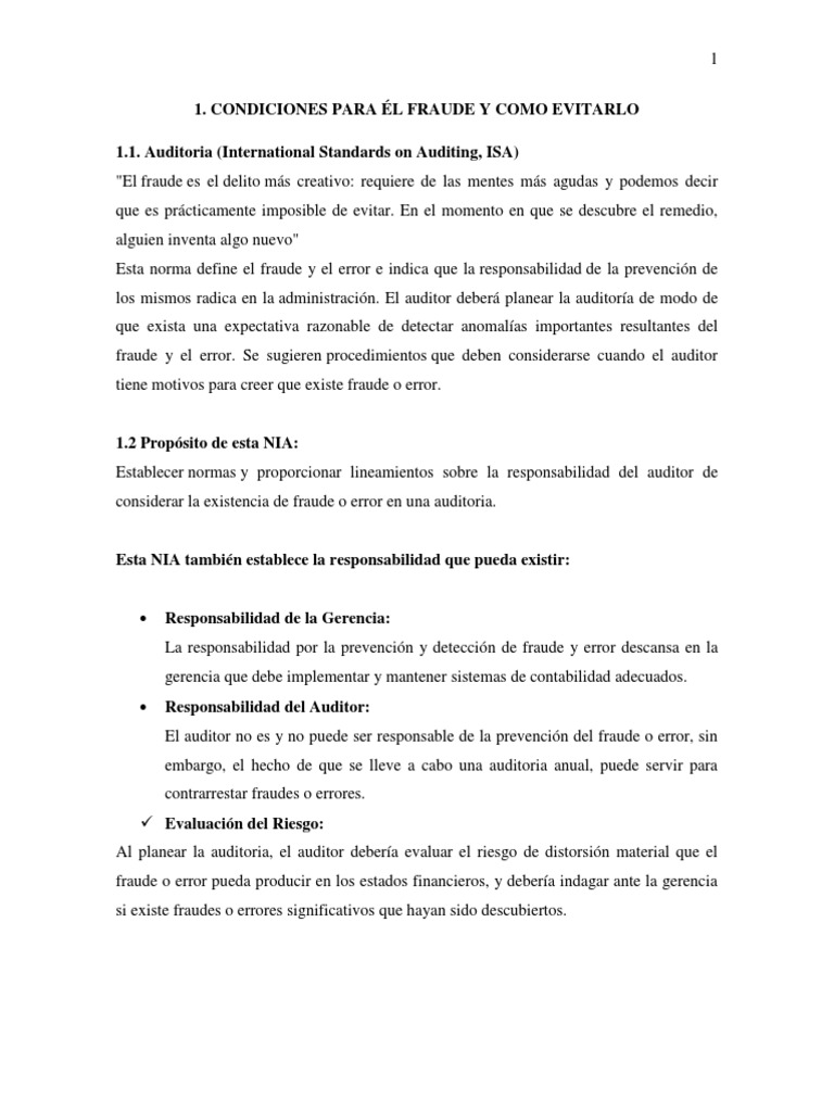 Prevención y Detección de Fraude en Auditorías | PDF | Auditoría ...