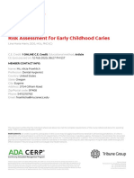 Ce Certificate - Risk-Assessment-For-Early-Childhood-Caries - Adacerp