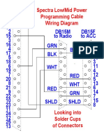 DB15M to DB15F Wiring Diagram for Spectra Radio Programming Cable