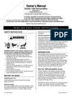 Dri-Eaz 1200 Dehumidifier Manual