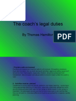 Coaches Legal Duties