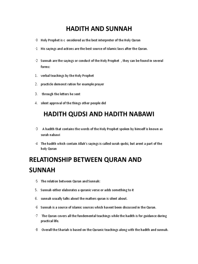 Understanding Hadith and Sunnah | PDF | Hadith | Muhammad