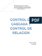 Control de Cascada y Control de Relacion JOSE BAUZA 27280187 CONTROL DE PROCESOS