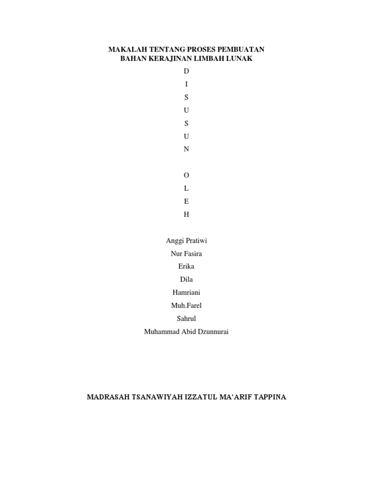 Makalah Limbah Lunak