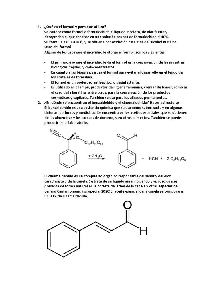Qué es el formol y para que utiliza | PDF | Formaldehído | Sustancias ...